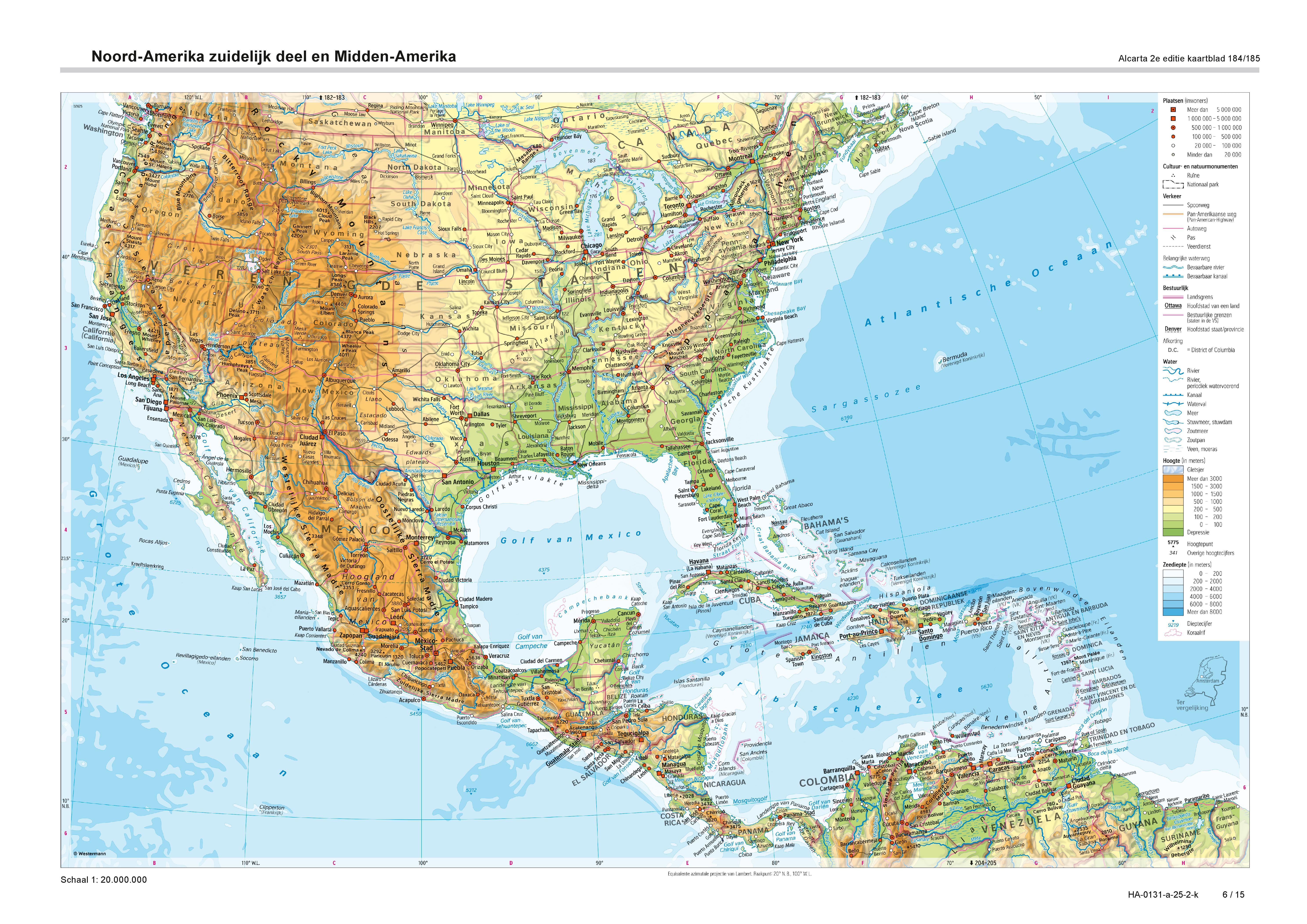 Noord-Amerika zuidelijk deel en Midden-Amerika