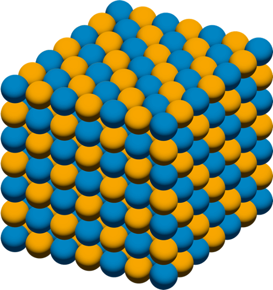 Voorbeeld van een ionrooster.
