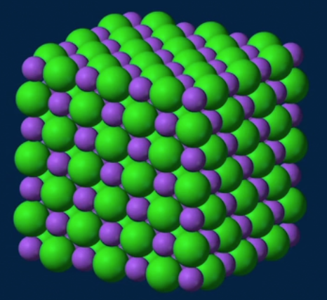 Kristalrooster van keukenzout