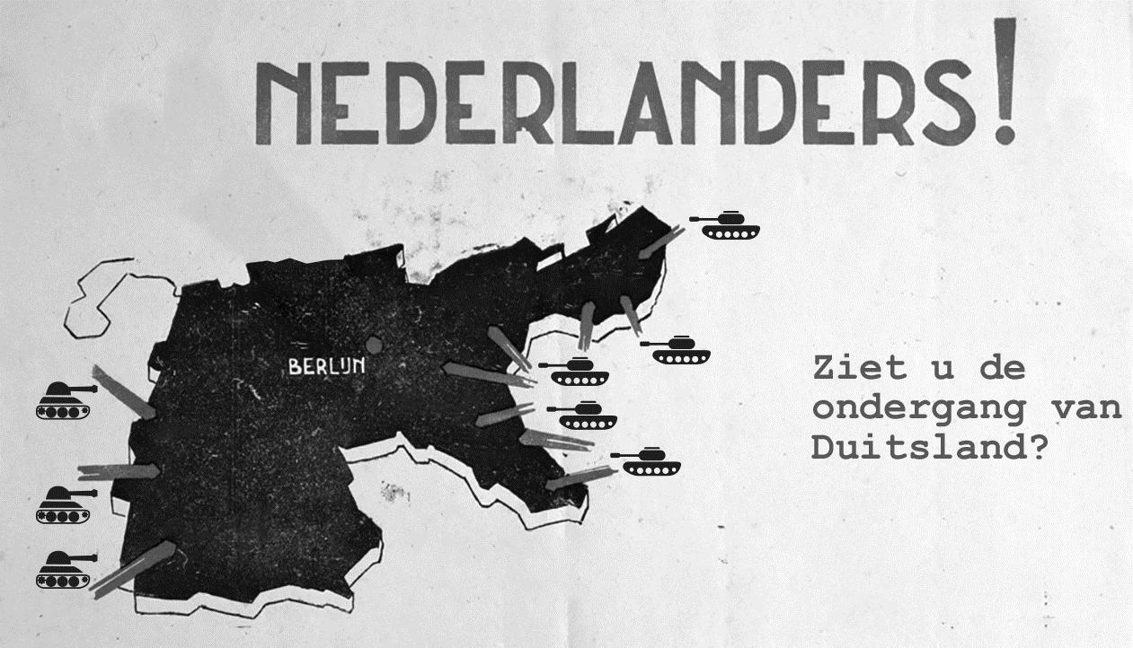 Een poster van het Nederlandse verzet tijdens de Tweede Wereldoorlog