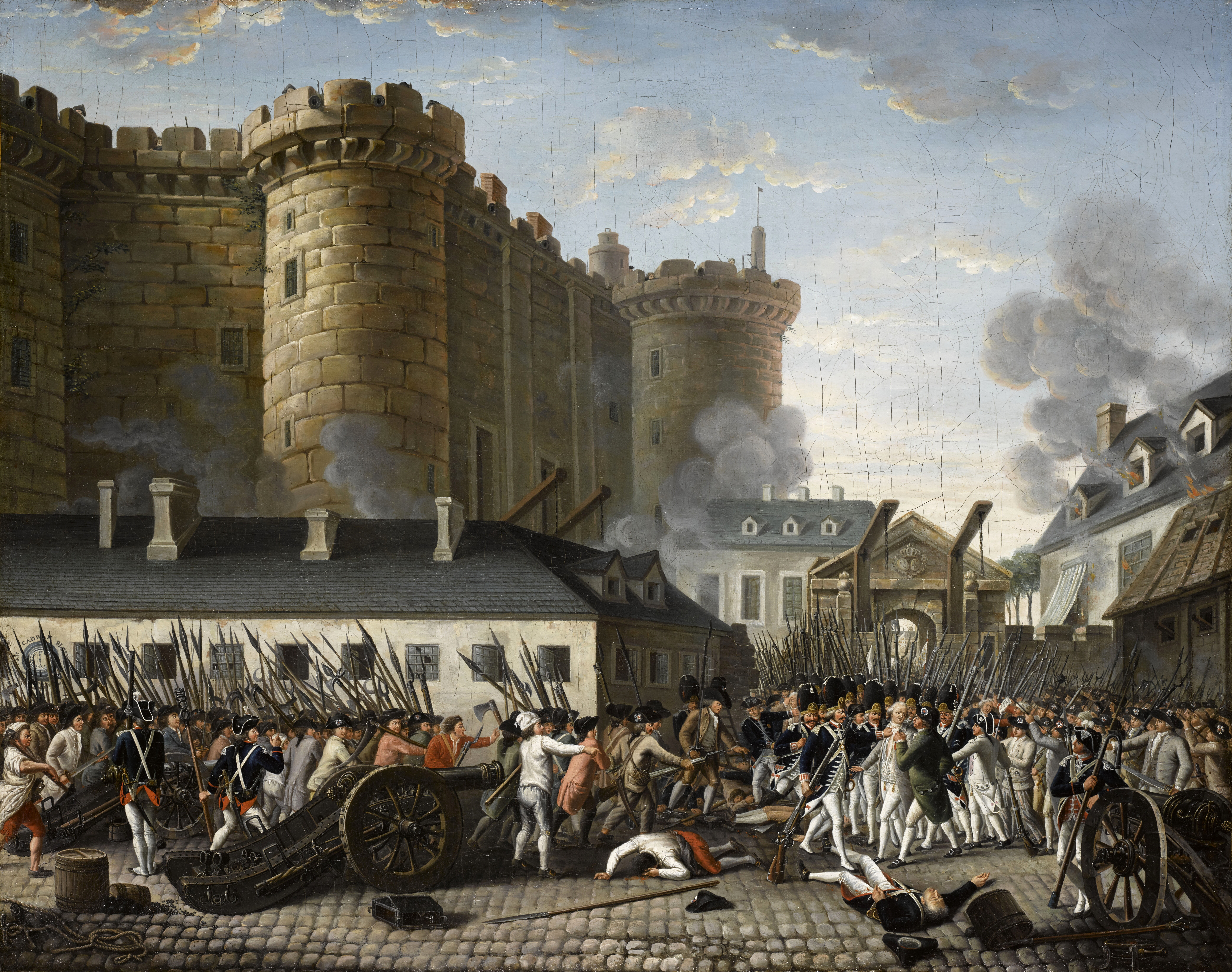 Bestorming van de Bastille, 1789. https://commons.wikimedia.org/wiki/File:Anonymous_-_Prise_de_la_Bastille.jpg