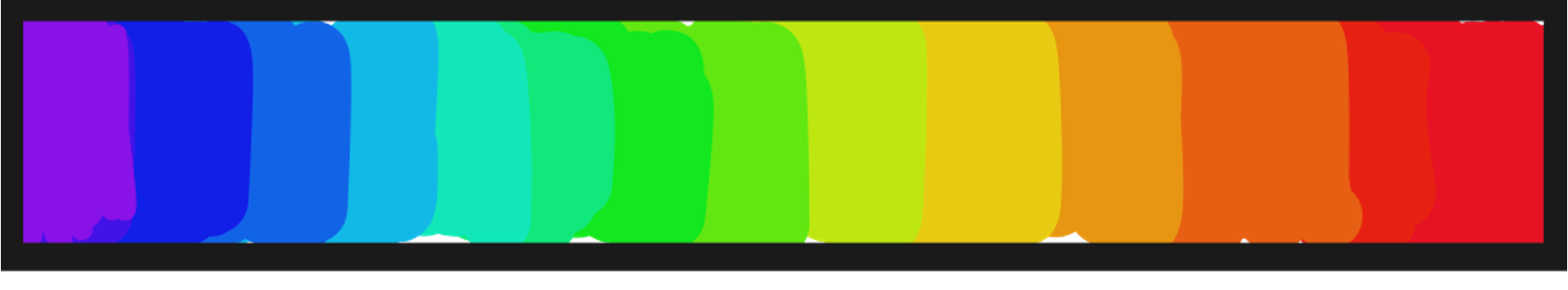 Het zichtbare spectrum: de kleuren die wij kunnen zien.