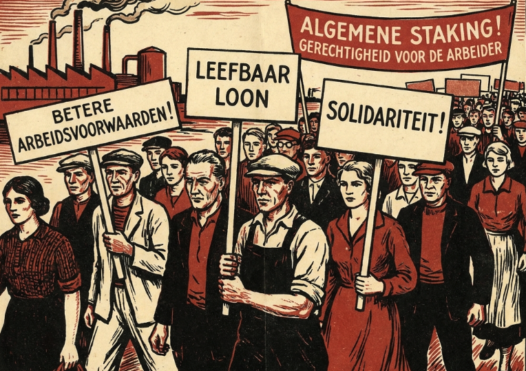 Illustratie van een staking