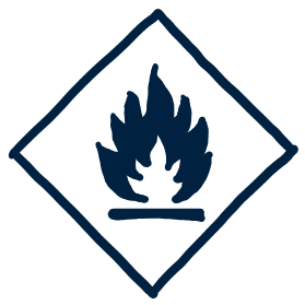 Symbool 3: ontvlambaar