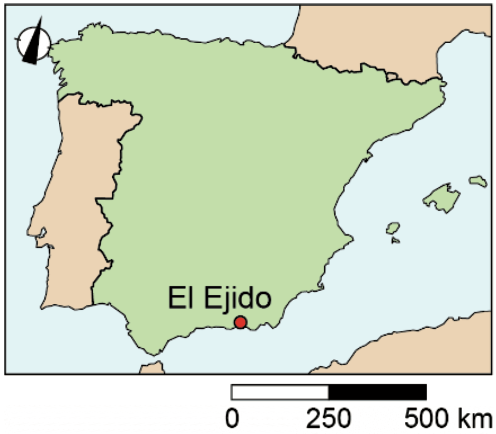 ligging van El Ejido