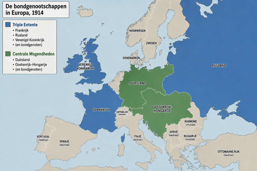 Bondgenootschappen in 1914