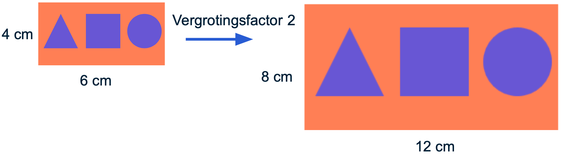 Figuur 1: Vergrotingsfactor 2