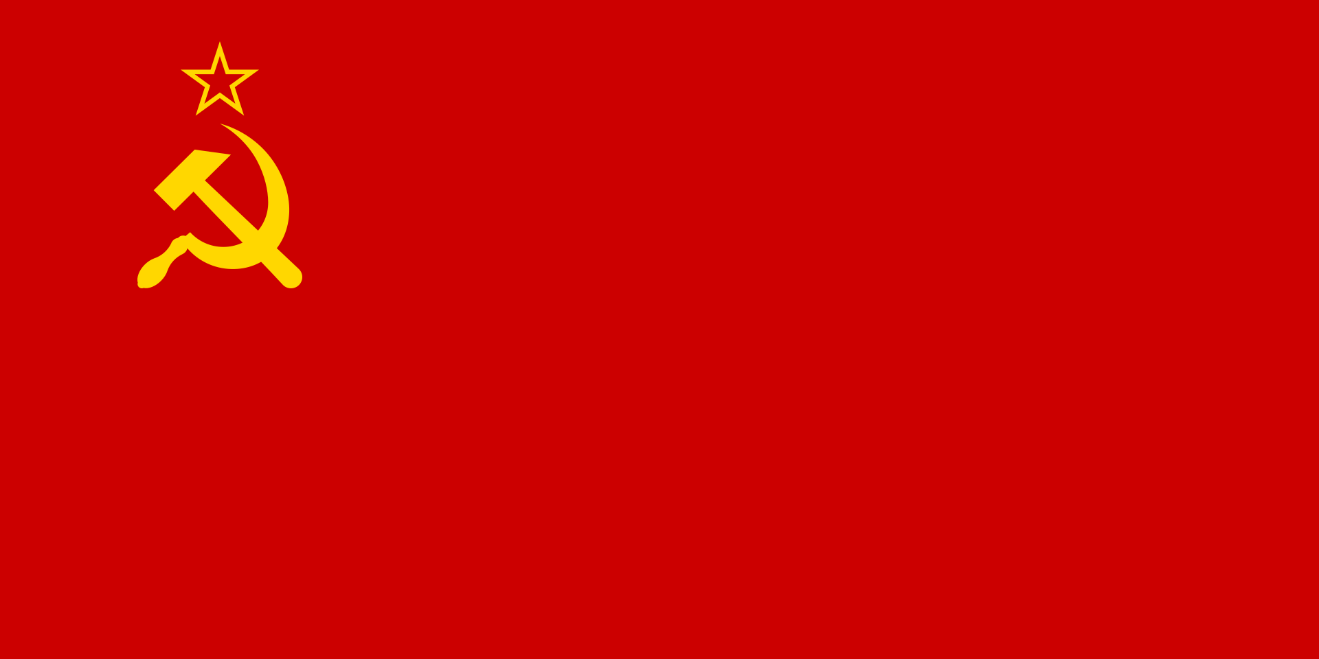 Vlag Sovjet-Unie, https://commons.wikimedia.org/wiki/File:Flag_of_the_Soviet_Union.svg
