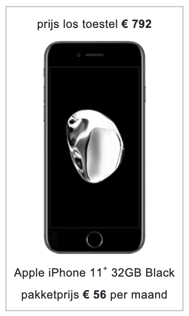 prijs los toestel en pakketprijs voor 24 maanden