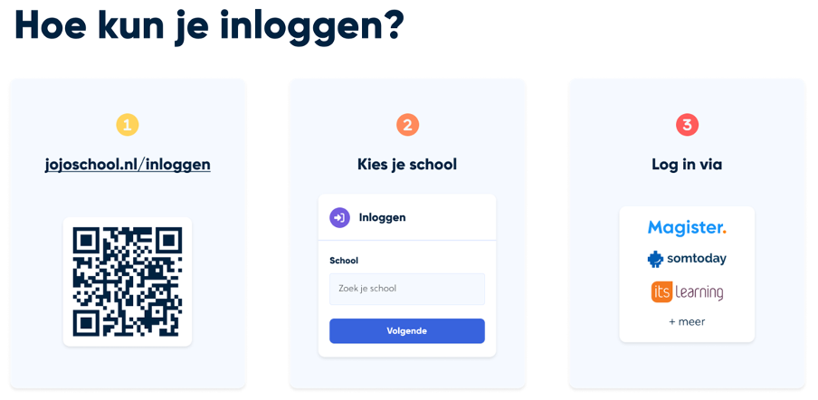 Inloggen op JoJoschool