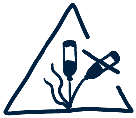 Symbool 8: niet mengen met andere stoffen