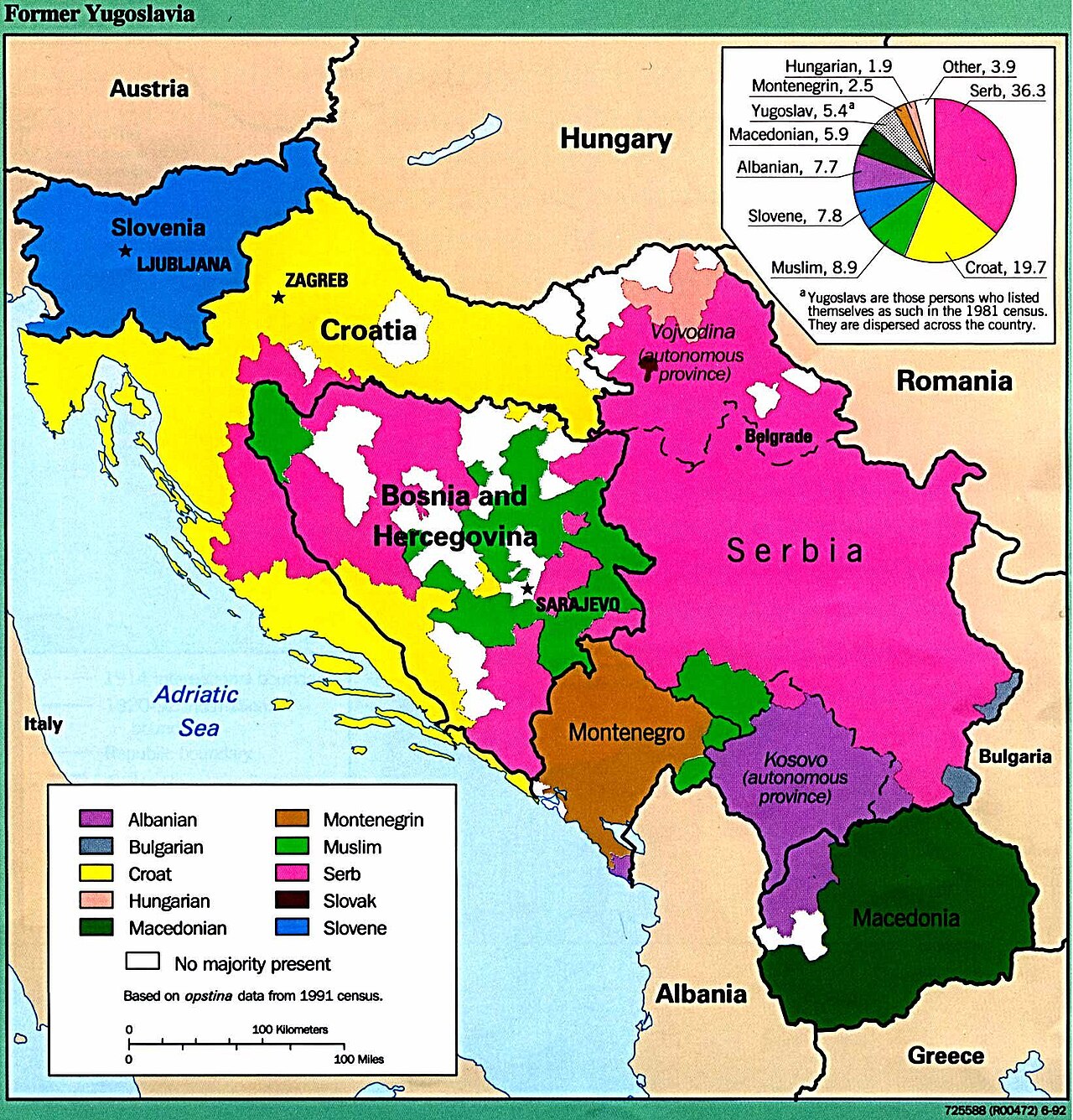 Bevolkingsgroepen van Joegoslavië in het Engels, https://commons.wikimedia.org/wiki/File:Yugoslavia_ethnic_map.jpg