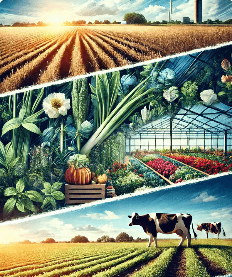 Figuur 1: akkerbouw, tuinbouw en veeteelt