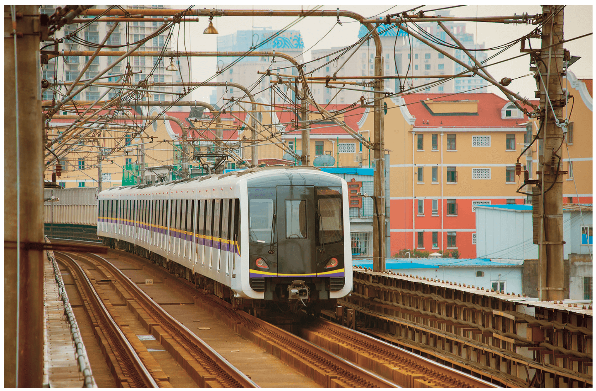 Bovengrondse metrolijn in Shanghai