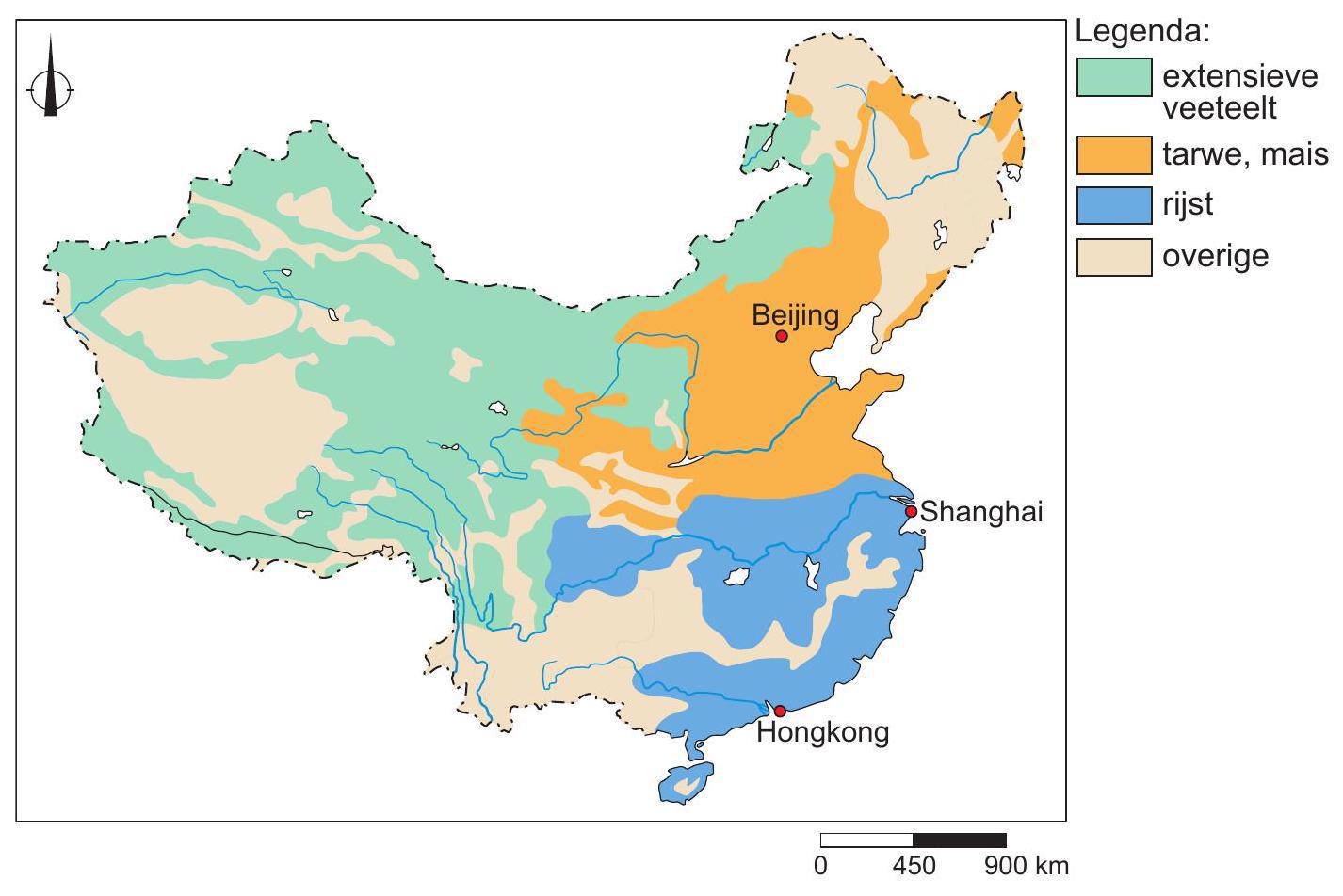 Landbouwgebieden in China