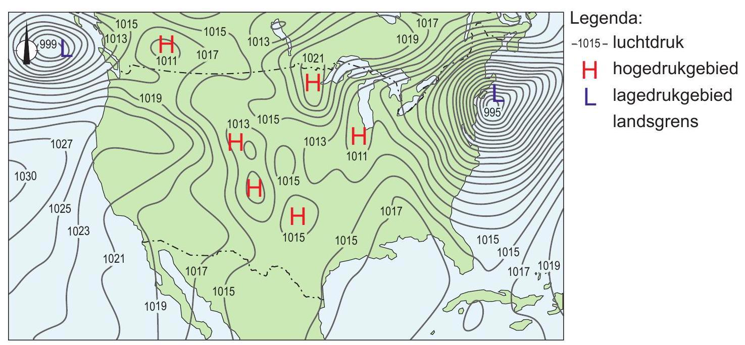 Weerkaart Verenigde Staten, 7 februari 2020