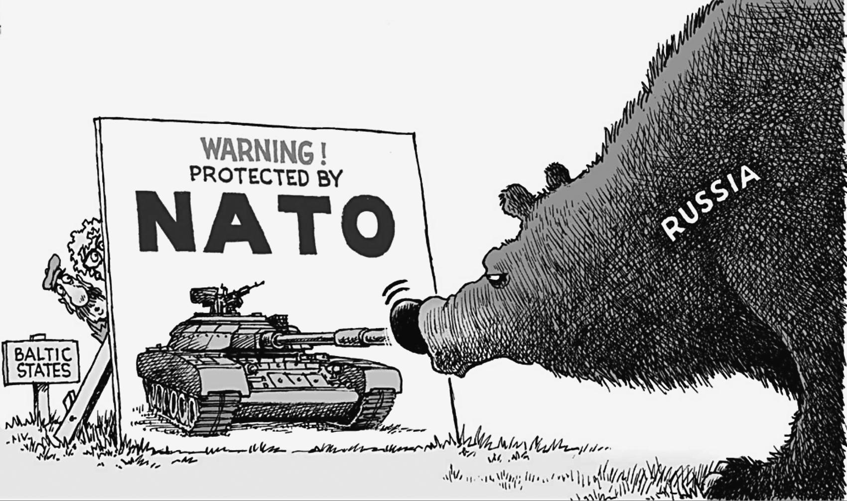 Een politieke prent over de NAVO (2008)