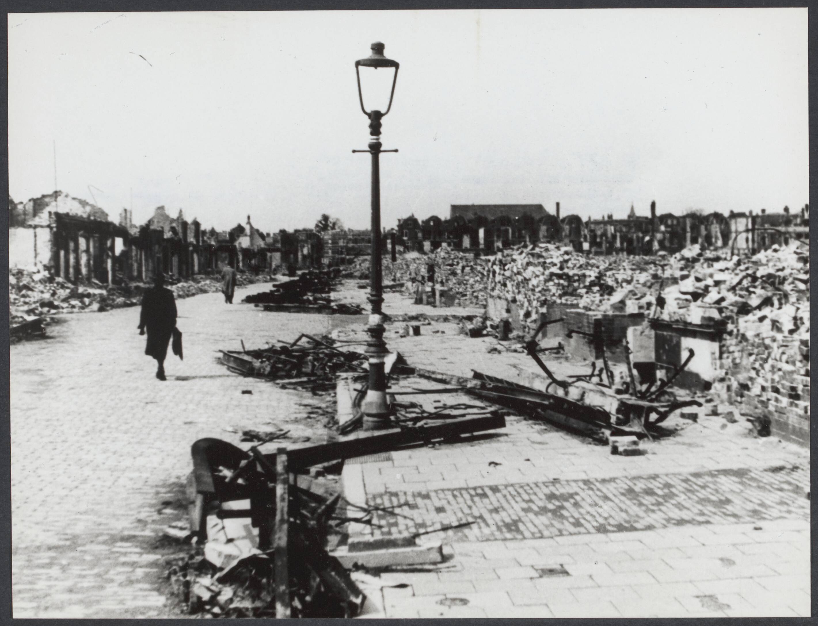 Rotterdam na bombardement in 1940