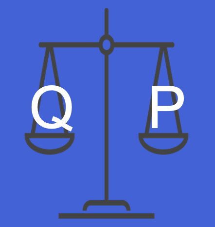 Balans tussen Q en P.