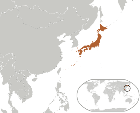 Kaart van Japan, https://commons.wikimedia.org/wiki/File:Japan-location-cia.png