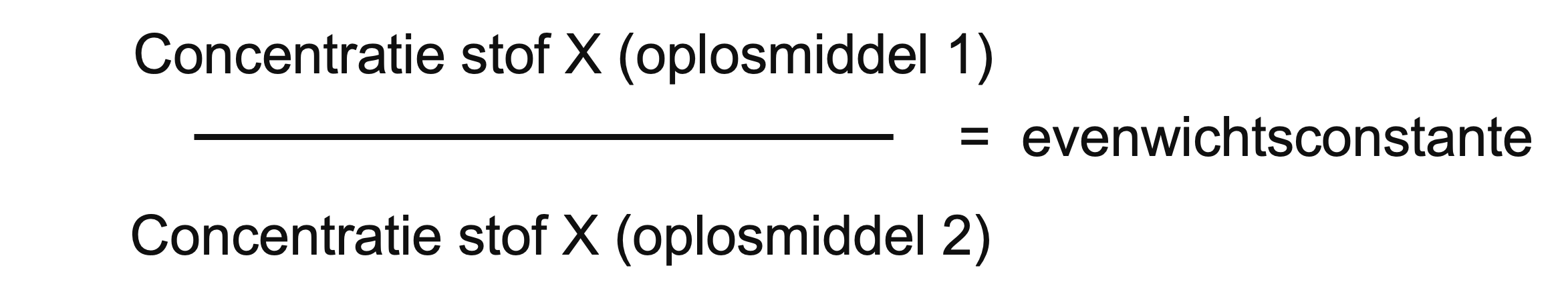 De formule voor de berekening van de evenwichtsconstante