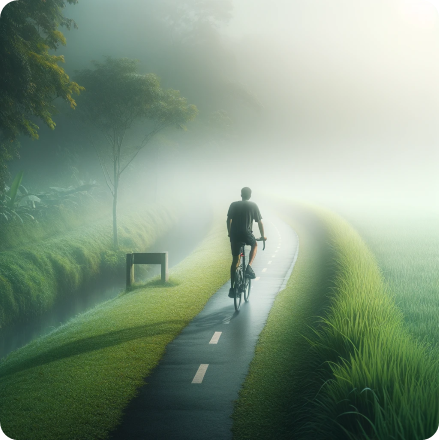 Nevel: een mengsel van vloeistof in gas.