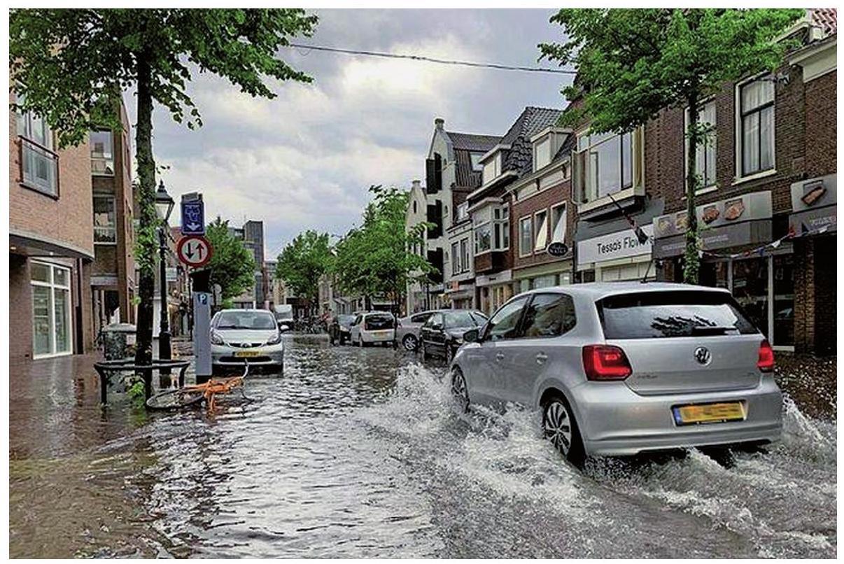 Wateroverlast in Alkmaar, juni 2021