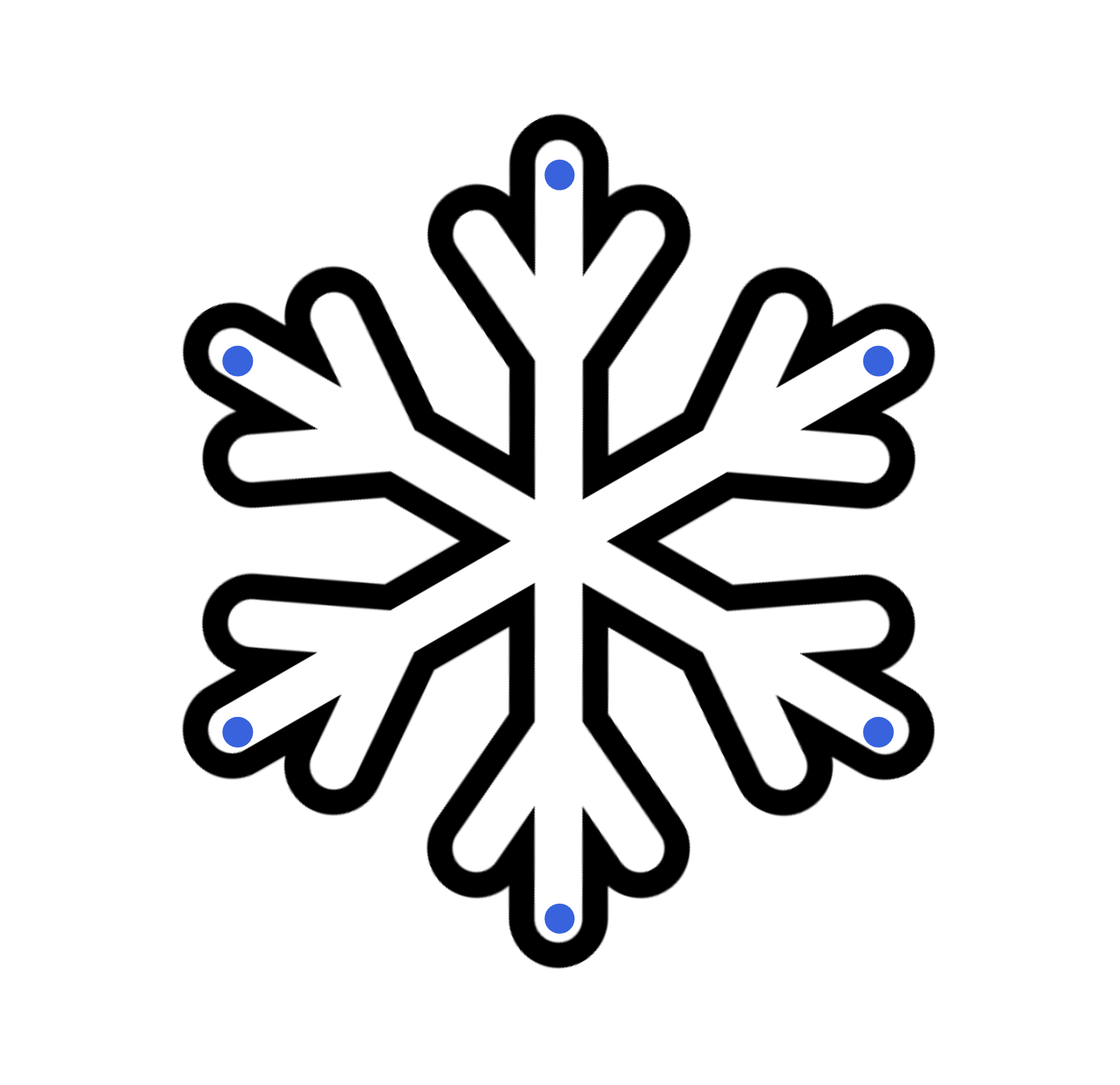 Figuur 4: draaisymmetrisch sneeuwvlokje