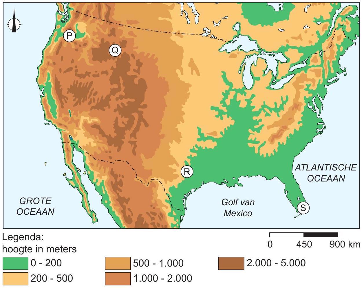 Kaart van de Verenigde Staten