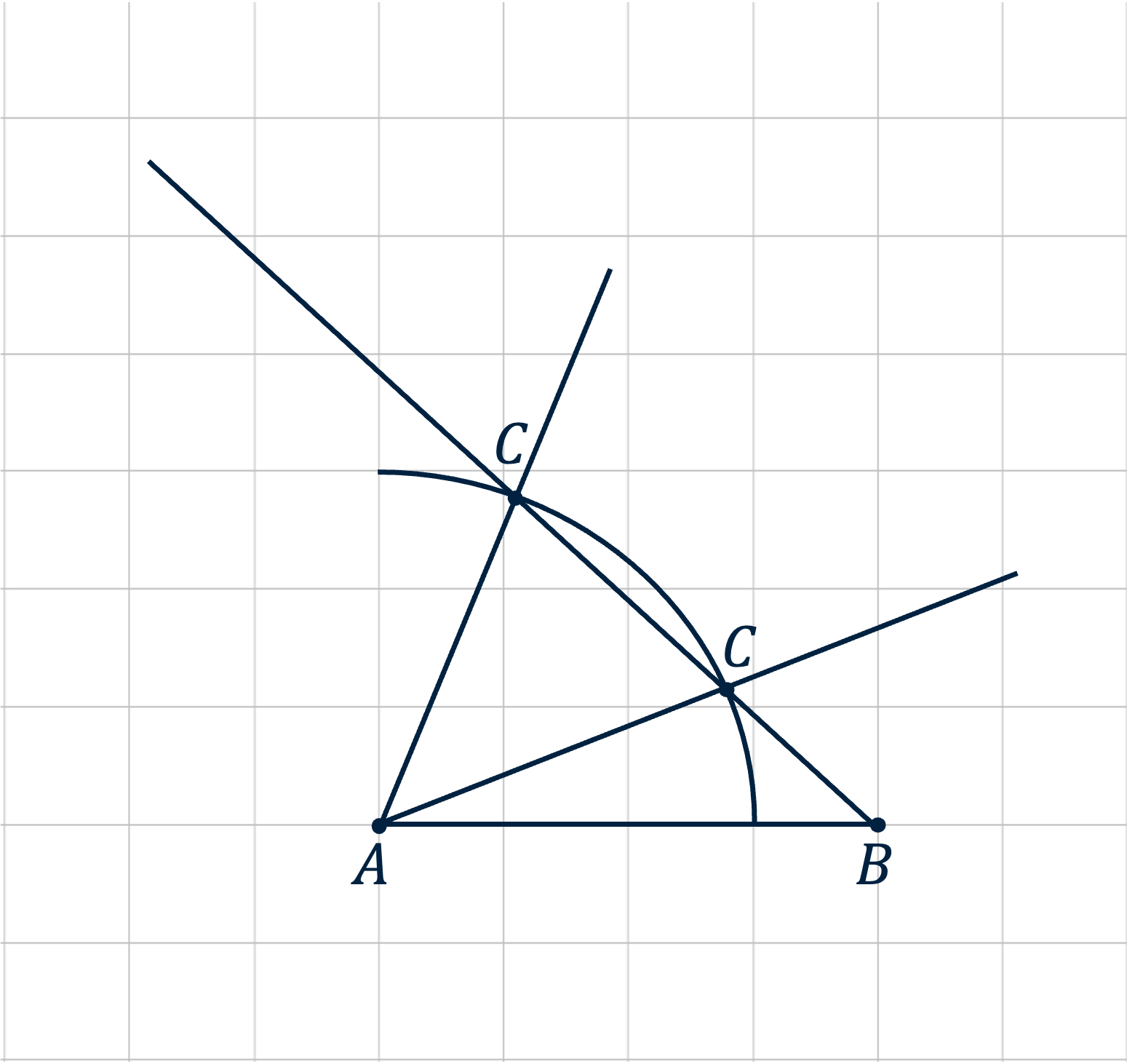 Het tekenen van punt C