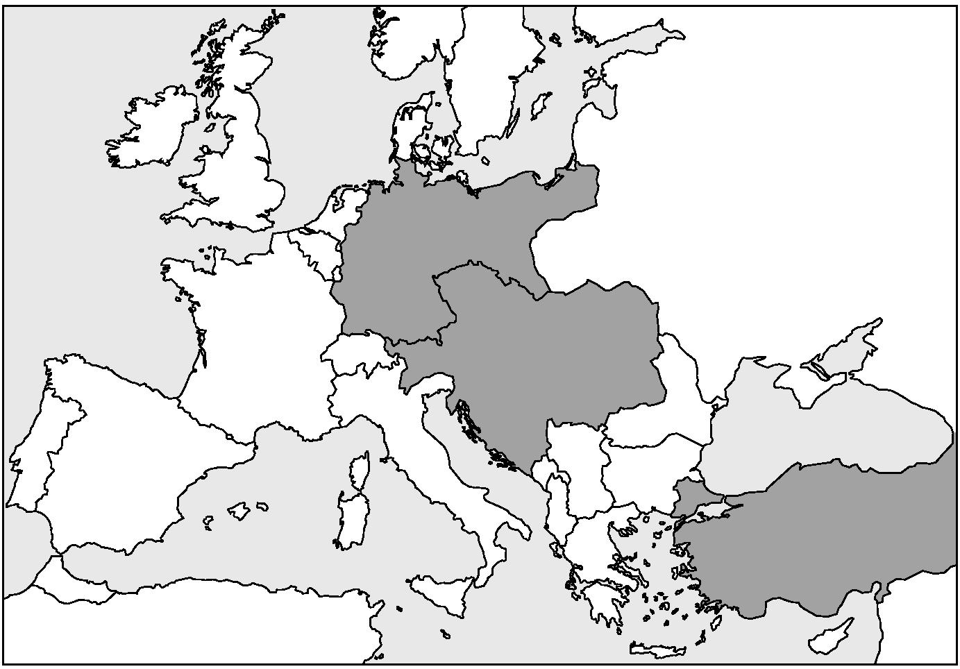 Een kaart van Europa (1914)
