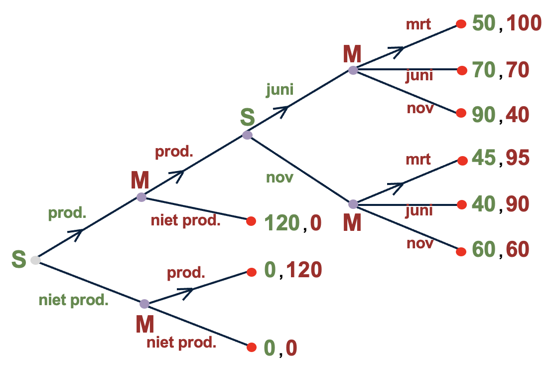 Oplossen van de beslisboom.