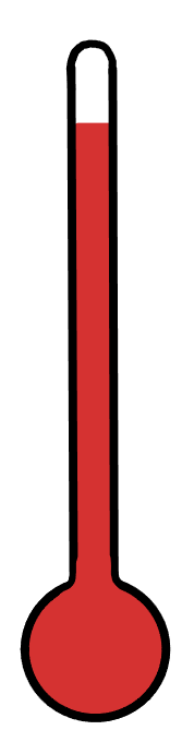 Een schets van een vloeistofthermometer