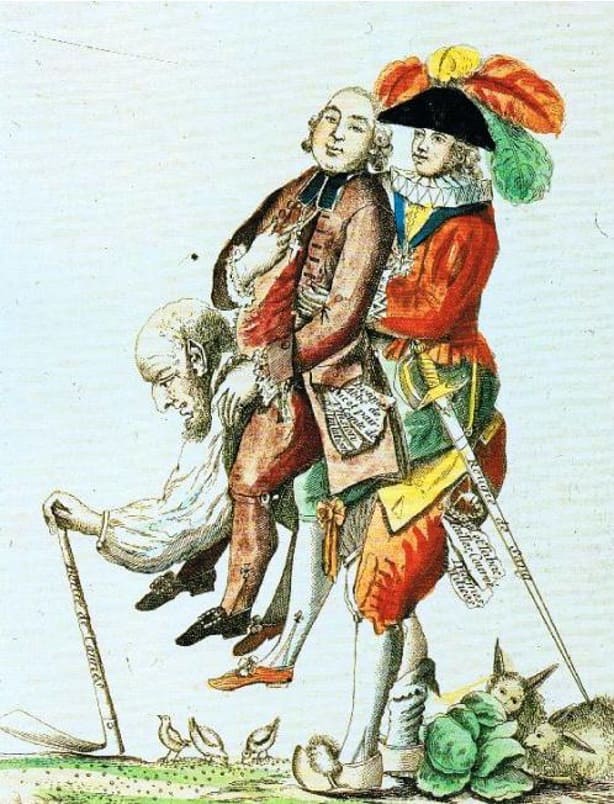 De burgerij draagt de geestelijkheid en adel op zijn rug