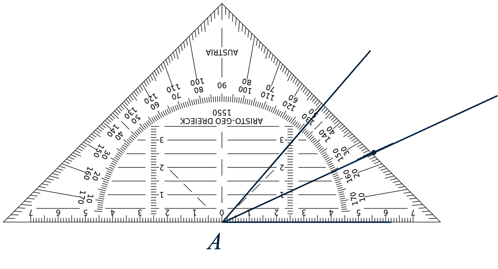Het tekenen van een bissectrice