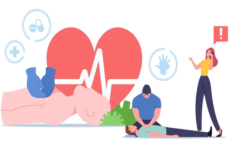 Afbeelding van een reanimatie